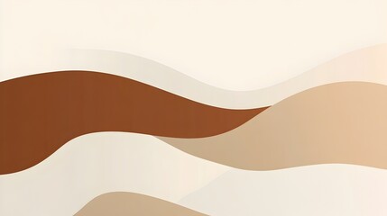 Poster - Minimalistic slide background in warm brown and beige color tones with a blank central space for content placement  Simple clean and elegant design for presentations website layouts