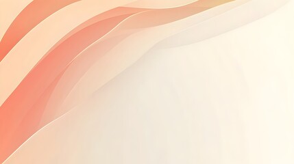 Poster - minimalistic slide background with a soft gradient blend of coral and light cream colors leaving a b