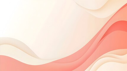 Poster - Minimalist slide background with a soft gradient blend of coral and light cream colors leaving a blank central space for adding content text or visuals