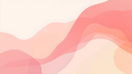 Poster - Minimalistic slide background featuring soft pink and light peach tones leaving the center space blank for easy content placement  This elegant