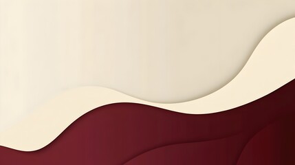 Poster - A graphic design of a minimalistic slide background featuring a deep burgundy and light cream color palette leaving a blank central space ideal for adding content such as text images