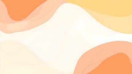 Poster - A clean minimalistic slide background with a warm color palette of orange light yellow soft peach and pale white tones leaving the center space blank for easy content display and customization