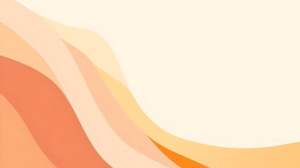 Poster - Minimalistic slide background design featuring a warm color palette of orange yellow peach and white tones with a blank center space for content placement  This clean simple