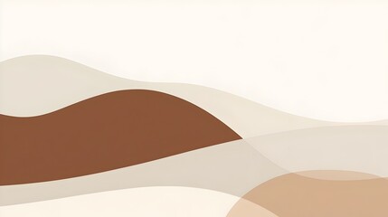 Poster - elegant and modern minimalistic slide background design in warm brown soft taupe light cream and pal