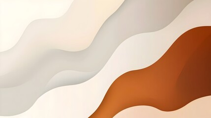 Poster - Elegant Minimalist Slide Background in Soft Brown Beige and Taupe Tones Leaving Ample Blank Center Space for Seamless Content