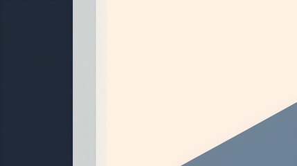 Poster - Elegant Minimalist Slide or Presentation Background with a Soft Color Palette of Deep Blue Navy Light Grey and Pale White Leaving the Center Area Blank for Versatile Content Placement