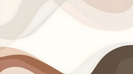 Poster - Elegant and Minimalist Slide Background in Soft Brown Beige Taupe and Grey Tones with a Blank Central Space for Your Content or Design