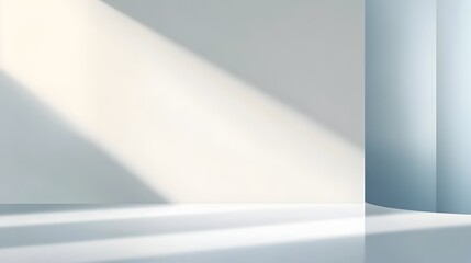 Poster - elegant and minimalist slide background design with warm grey soft white light silver and pale blue 