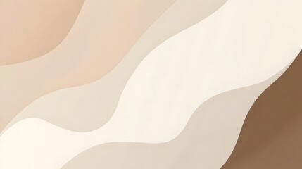 Poster - Elegant and Modern Minimalistic Slide Background with Warm Brown Soft Taupe Light Cream and Pale Grey Tones Leaving the Center Space Blank for Content Placement