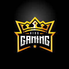 Wall Mural - King Gaming esport logo design vector