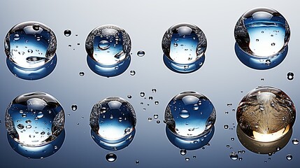 Wall Mural - drops of water on the glass