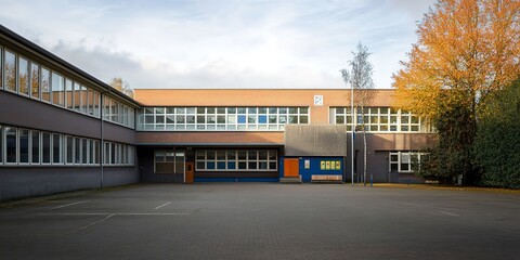 Canvas Print - Exterior of a school building 