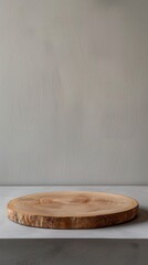 Wall Mural - A wooden board is sitting on a grey countertop