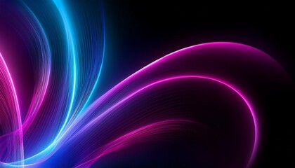 Wall Mural - dark abstract background with neon waves and futuris wallpaper