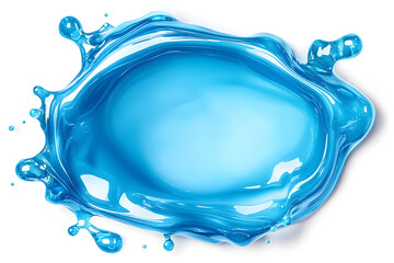 Wall Mural - blue jelly cartoon frame isolated on white background