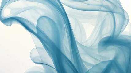 Fototapete - The smoke is blue and it is flowing in the air. The smoke is thick and it is covering the entire image