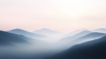 Poster - Minimalist wallpaper with a soft gradient from light to dark, creating a serene, calming atmosphere.