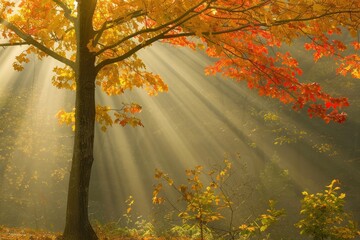 Wall Mural - Golden Autumn Sunlight