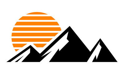 Sticker - mountain adventure icon logo