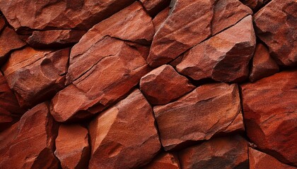 Poster - red brown stone background rock surface mountain texture close up bright rock background for your design