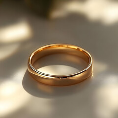 A beautiful gold ring capturing the essence of elegance and simplicity, perfect for weddings or everyday wear.