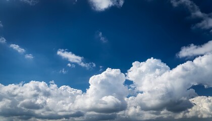 Poster - blue sky with white clouds