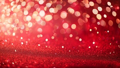 Wall Mural - christmas xmas background red abstract valentine red glitter bokeh vintage lights happy holiday new year defocused