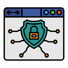 Canvas Print - Cyber security Icon