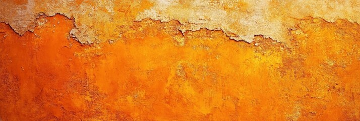 Orange rough wall, grunge texture background for interior decoration