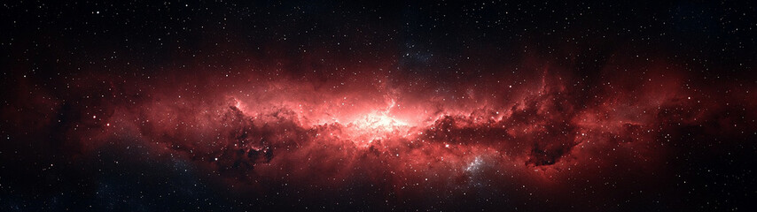 red cosmos in deep space