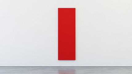 Wall Mural - A red line is on a white wall