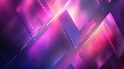 Wall Mural - Abstract geometric design in vibrant shades of purple and pink, creating a dynamic visual experience.