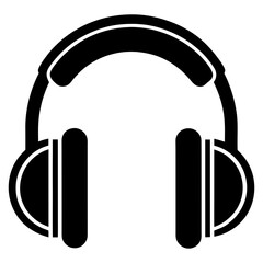 Wall Mural - headphones icon on white background