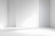 © john - Blank white gradient background with product display. White backdrop or empty studio with room floor. 3D rendering.