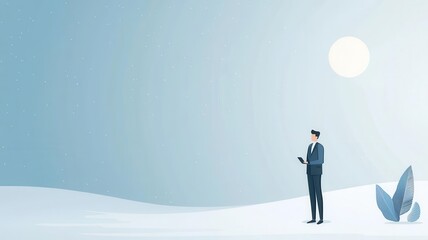 Future communication, digital interaction, tech-savvy interface, flat design illustration