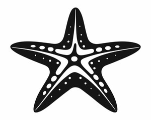 Poster - Star Fish silhouette vector illustration