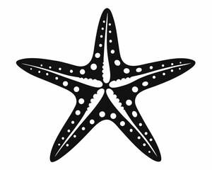 Poster - Star Fish silhouette vector illustration