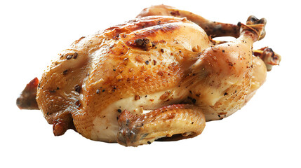 Roasted chicken isolated on transparent background, PNG