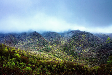 landscape of the mountains