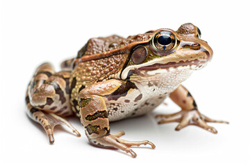 Wall Mural - a frog with a brown and black stripe on its body