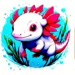 Wall Mural - axolotl 