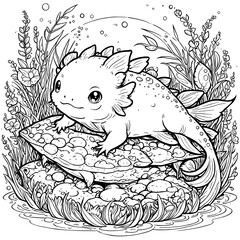 Wall Mural - axolotl 