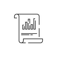 Wall Mural - Data analysis line icons. Business and data or finance chart report. Signs analysis thin line icon