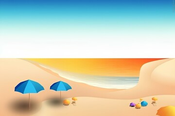 Wall Mural - summer beach background