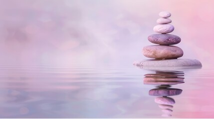 Zen Stones in Still Water