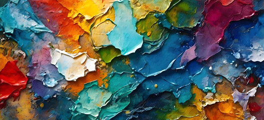  colorful painting abstract art panorama background colors texture.	
