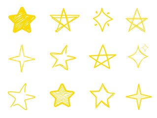 a set of vector yellow stars.