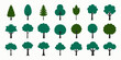 © MDMAHBUBUR - Set of forest and park trees, Big set of minimal trees
