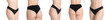 © New Africa - Woman showing her perfect body on white background, closeup. Collection of photos