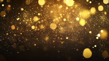 Sticker - Sparkling Golden Bokeh Background